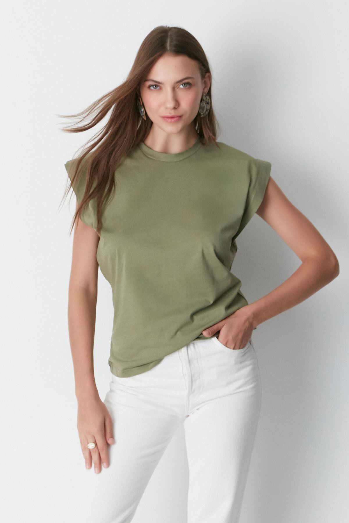 Kurzarm Basic T-Shirt mit Fahrradausschnitt - 2er Pack