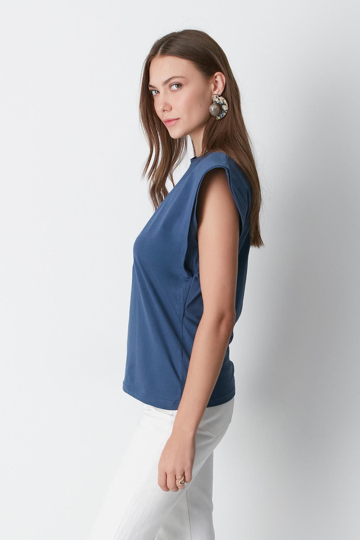 Kurzarm Basic T-Shirt mit Fahrradausschnitt - 2er Pack