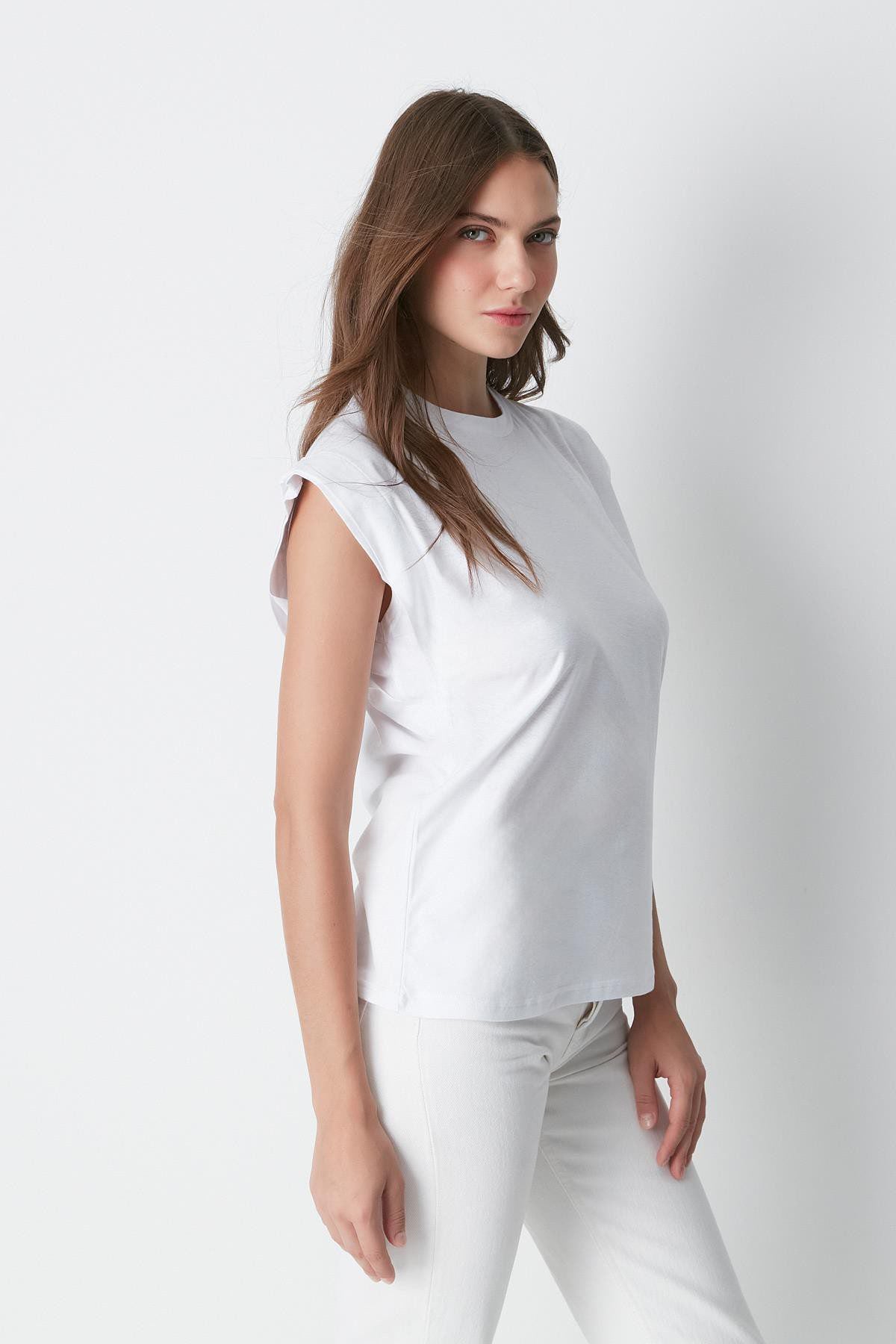 Kurzarm Basic T-Shirt mit Fahrradausschnitt - 2er Pack