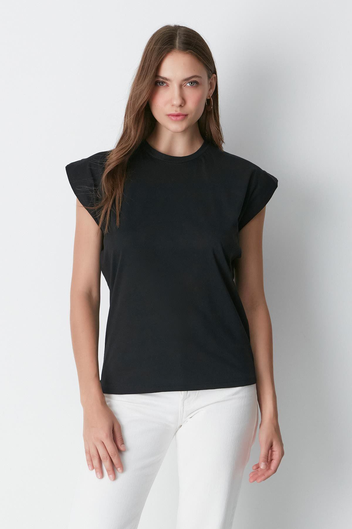 Kurzarm Basic T-Shirt mit Fahrradausschnitt - 2er Pack