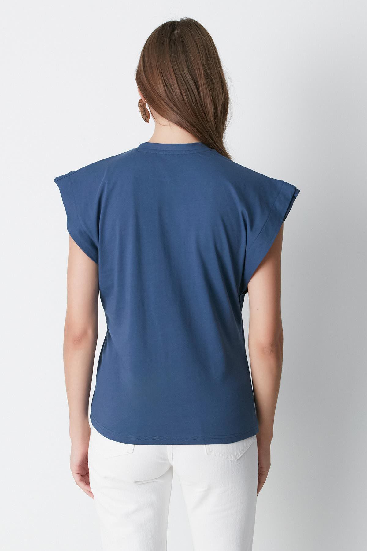 Kurzarm Basic T-Shirt mit Fahrradausschnitt - 2er Pack