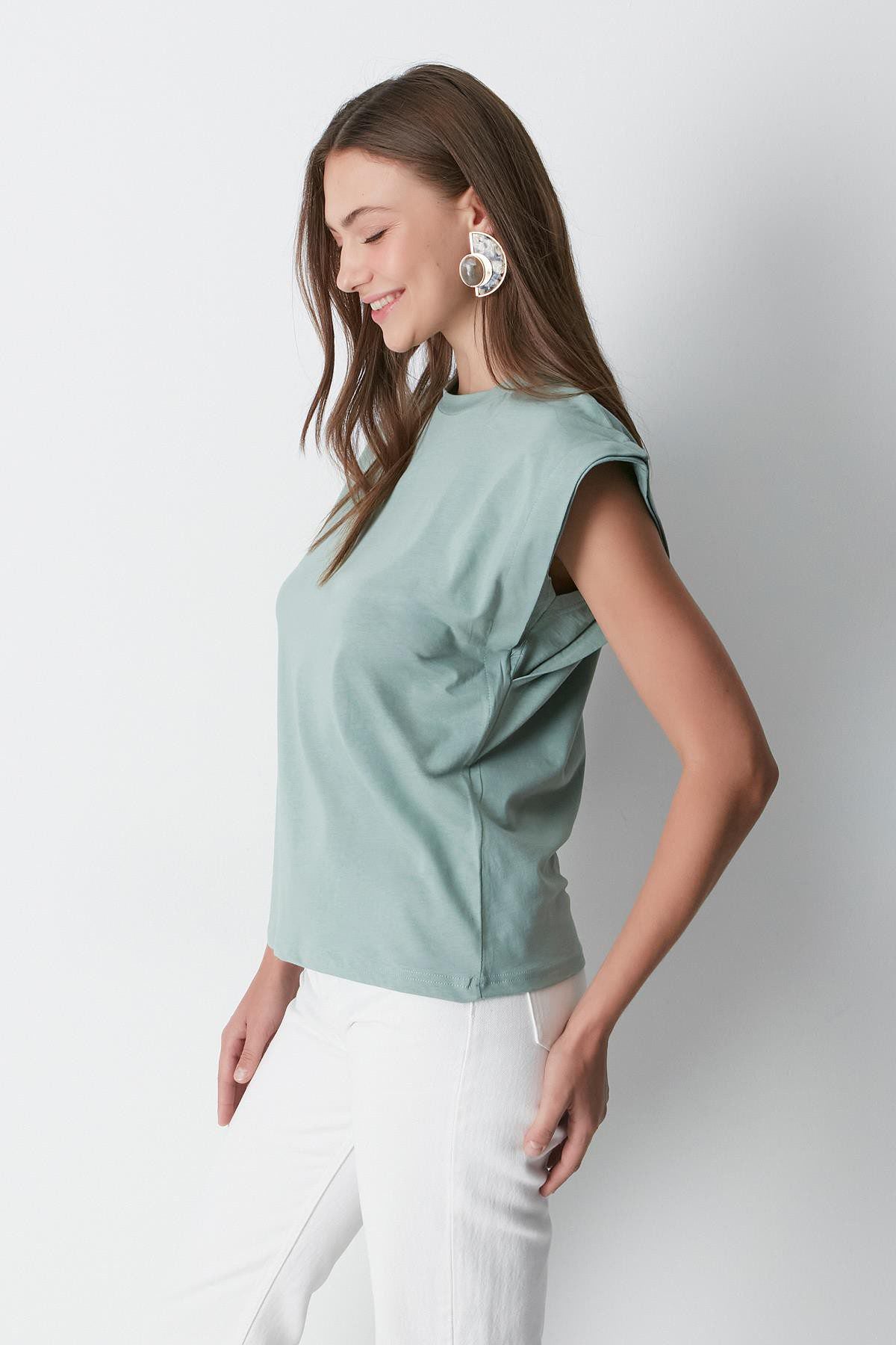 Kurzarm Basic T-Shirt mit Fahrradausschnitt - 2er Pack