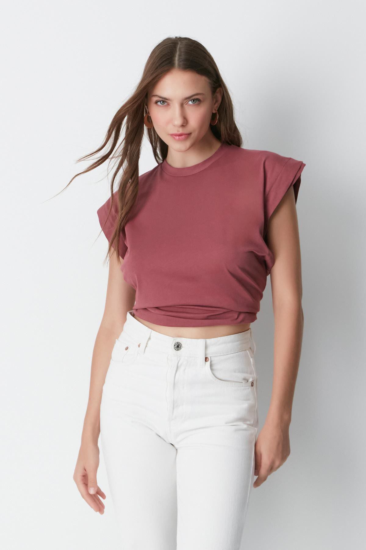 Kurzarm Basic T-Shirt mit Fahrradausschnitt - 2er Pack