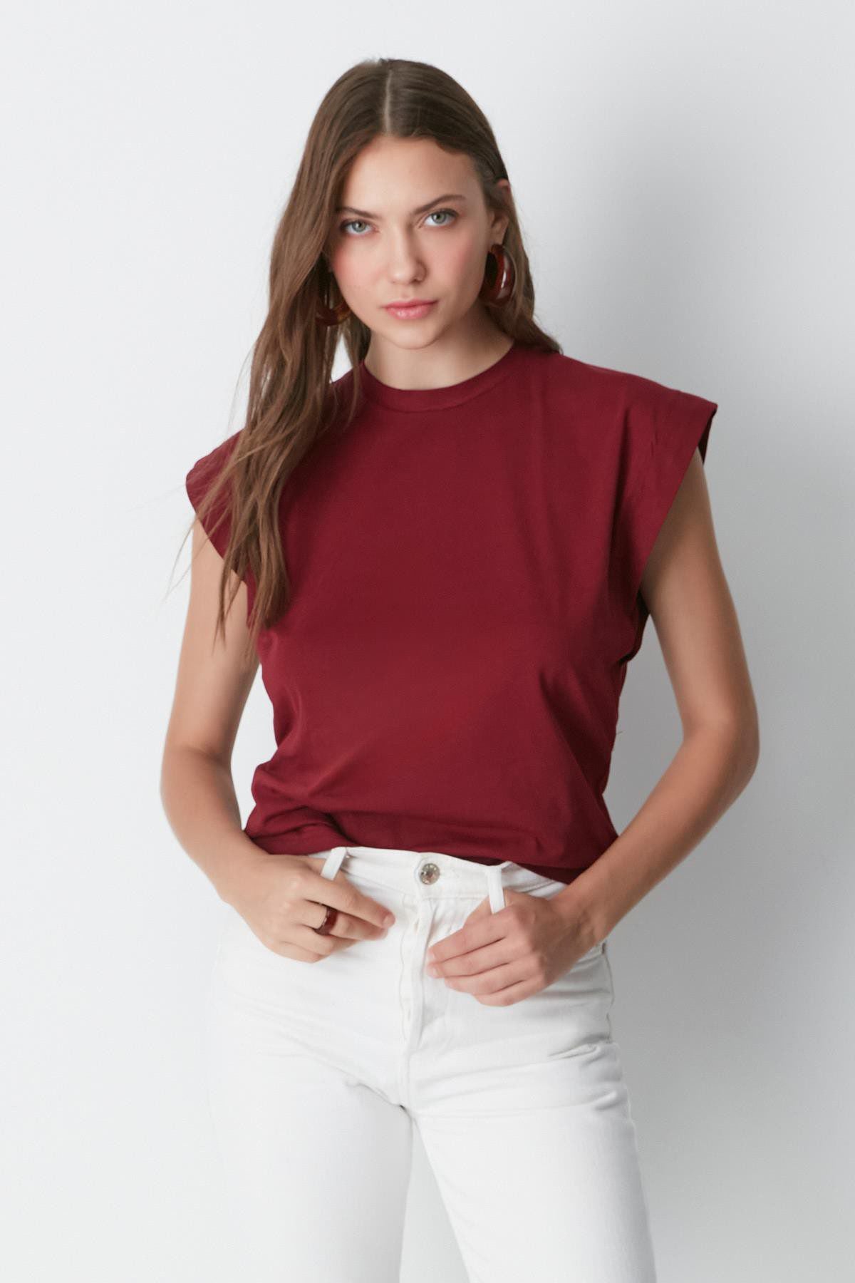 Kurzarm Basic T-Shirt mit Fahrradausschnitt - 2er Pack