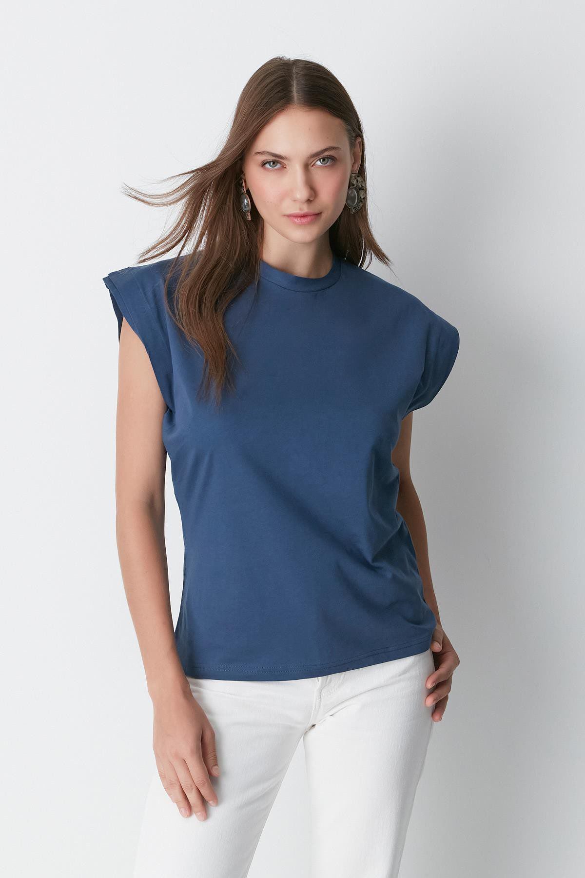 Kurzarm Basic T-Shirt mit Fahrradausschnitt - 2er Pack