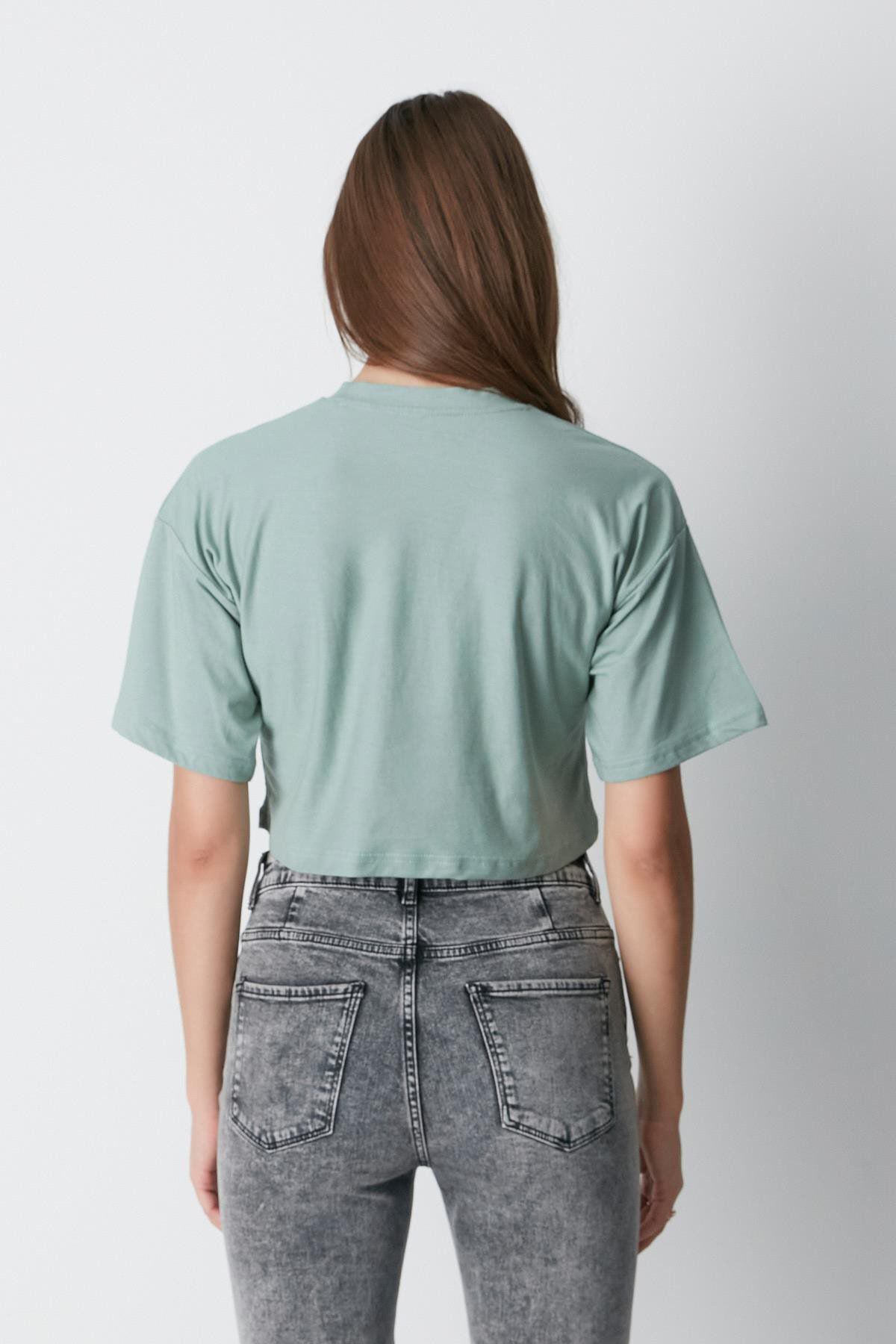 Fahrrad Hals 2-teiliges Crop Tee