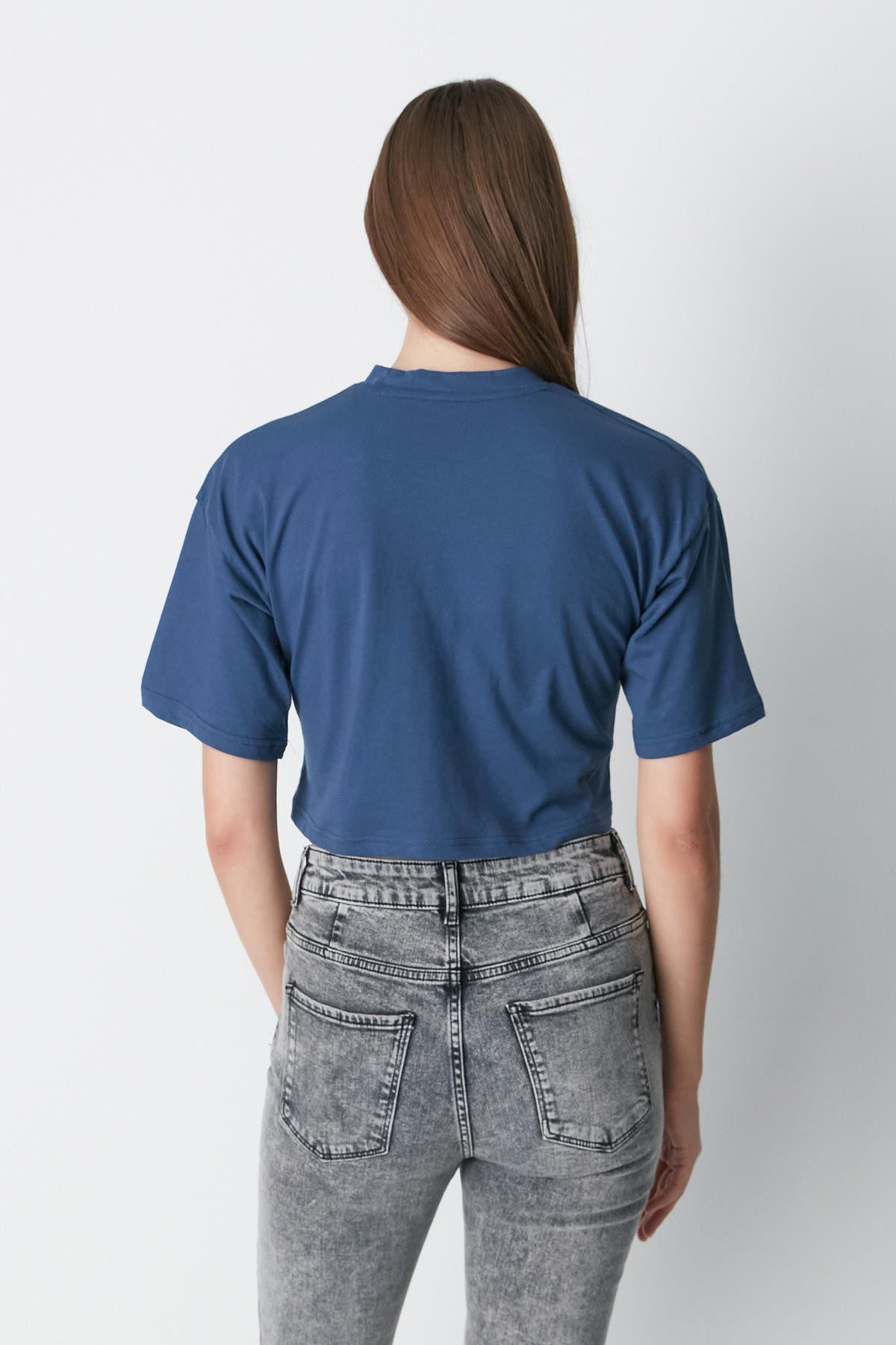 Fahrrad Hals 2-teiliges Crop Tee