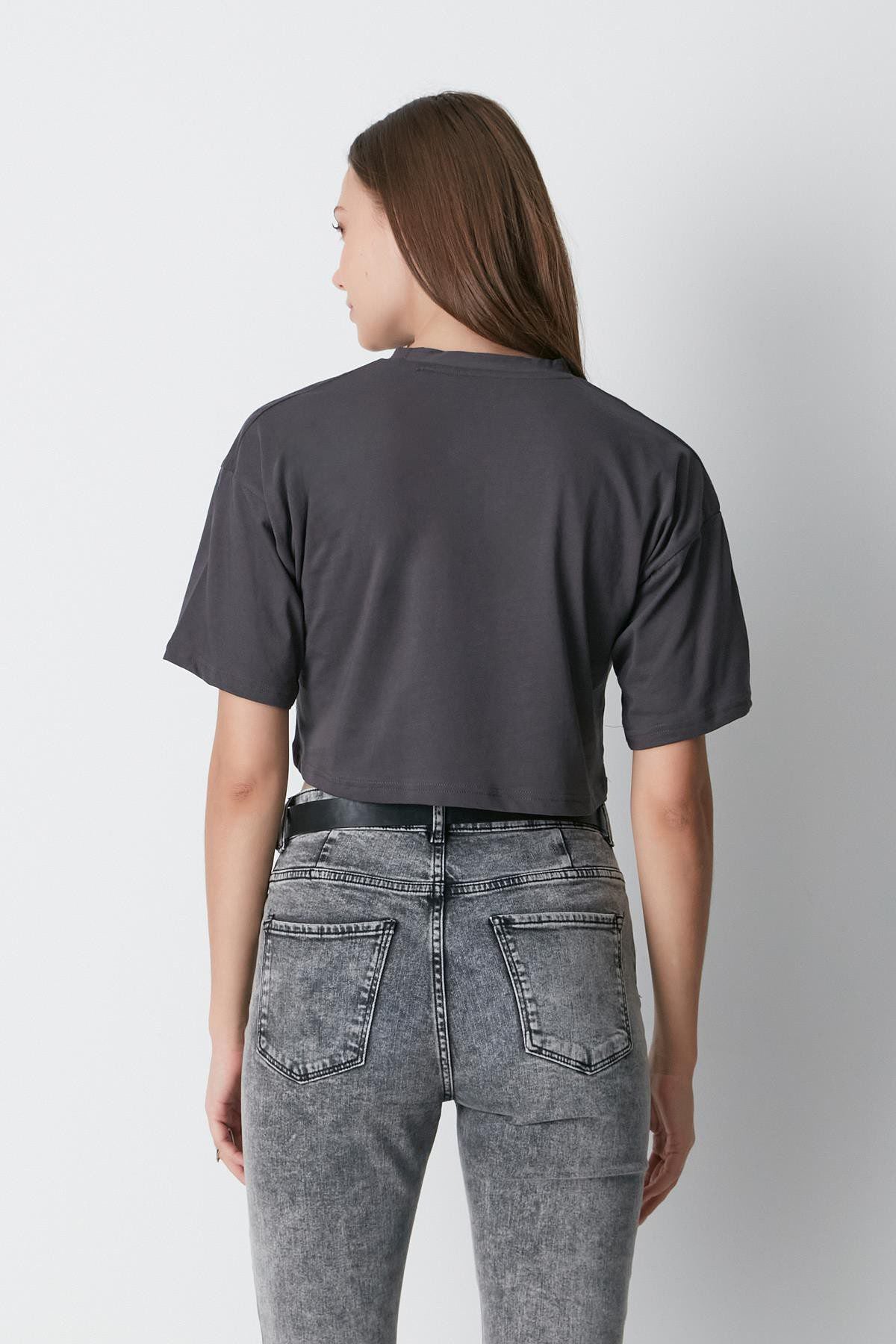 Fahrrad Hals 2-teiliges Crop Tee