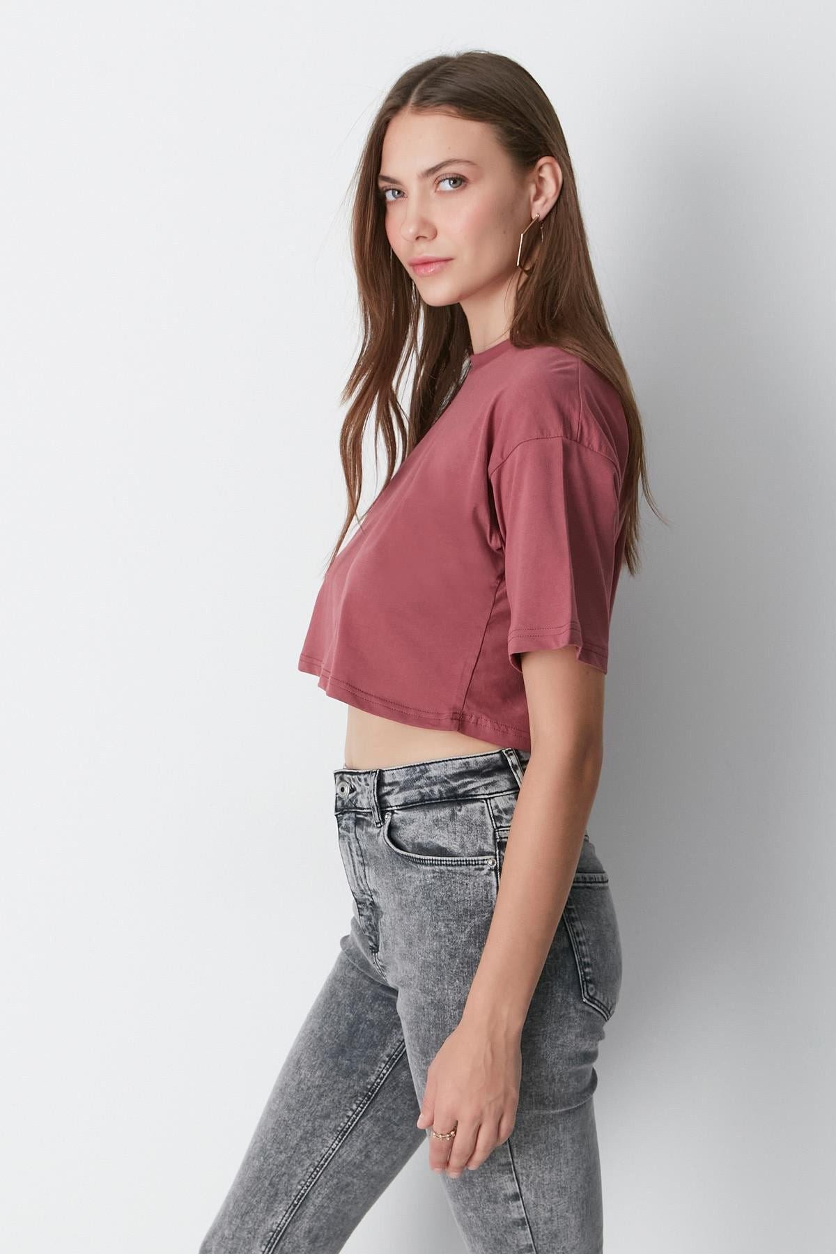 Fahrrad Hals 2-teiliges Crop Tee