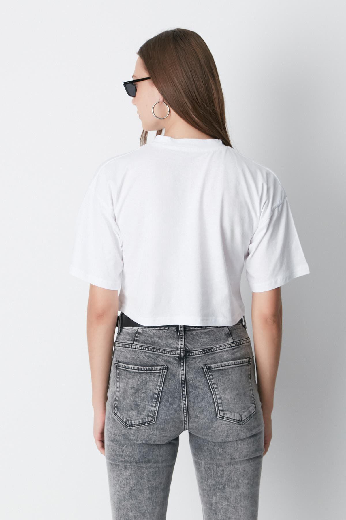 Fahrrad Hals 2-teiliges Crop Tee