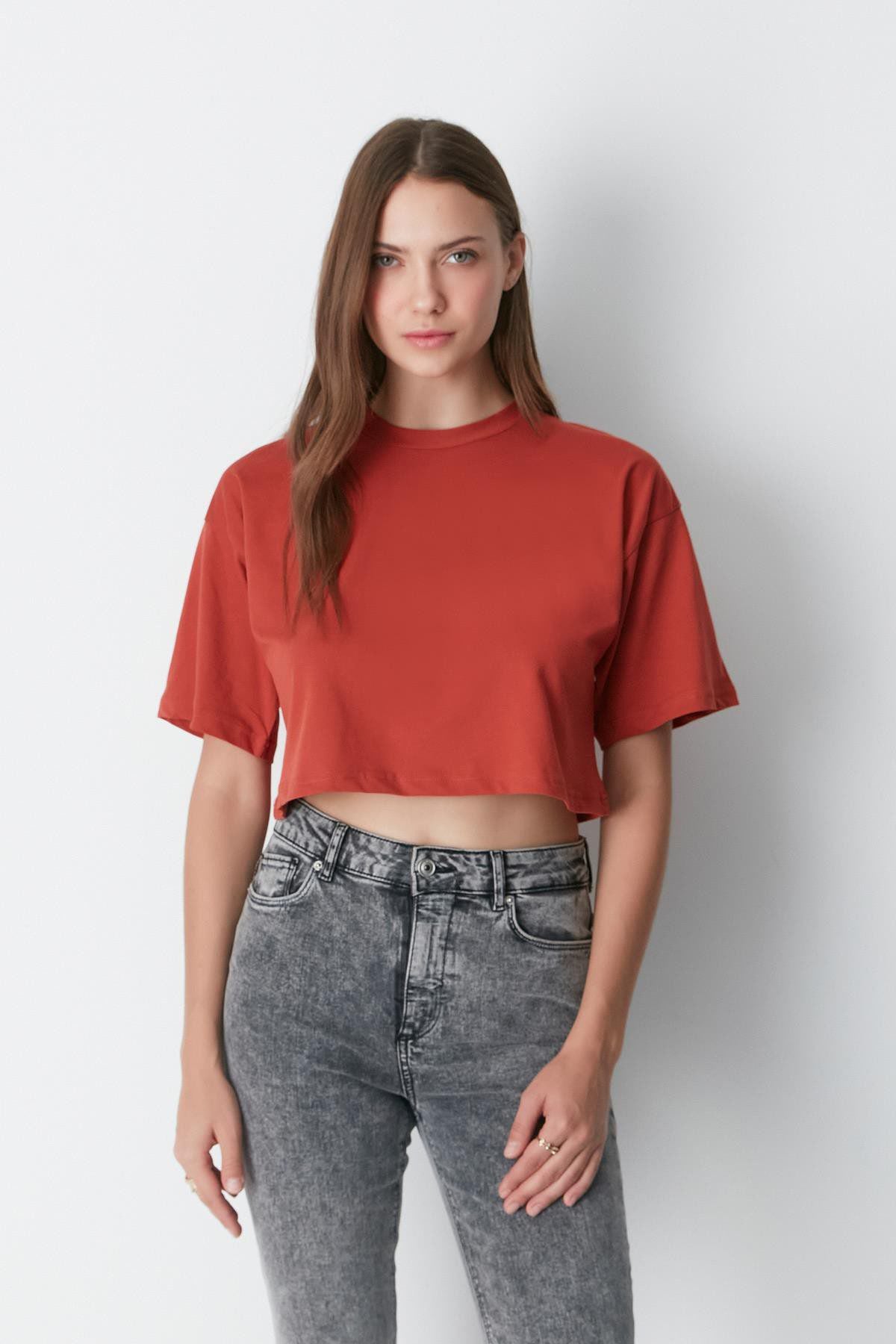 Fahrrad Hals 2-teiliges Crop Tee
