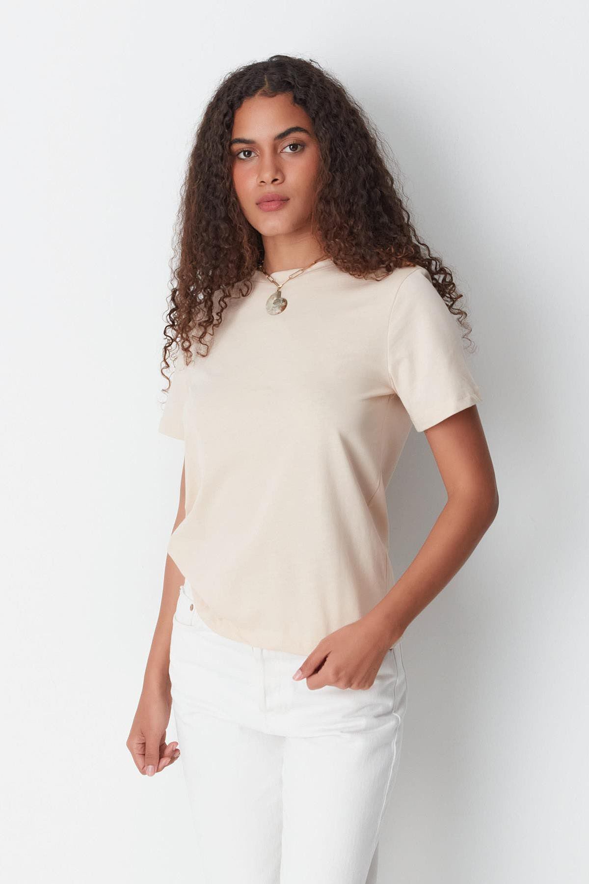 Kurzarm Basic T-Shirt mit Fahrradausschnitt - 2er Pack