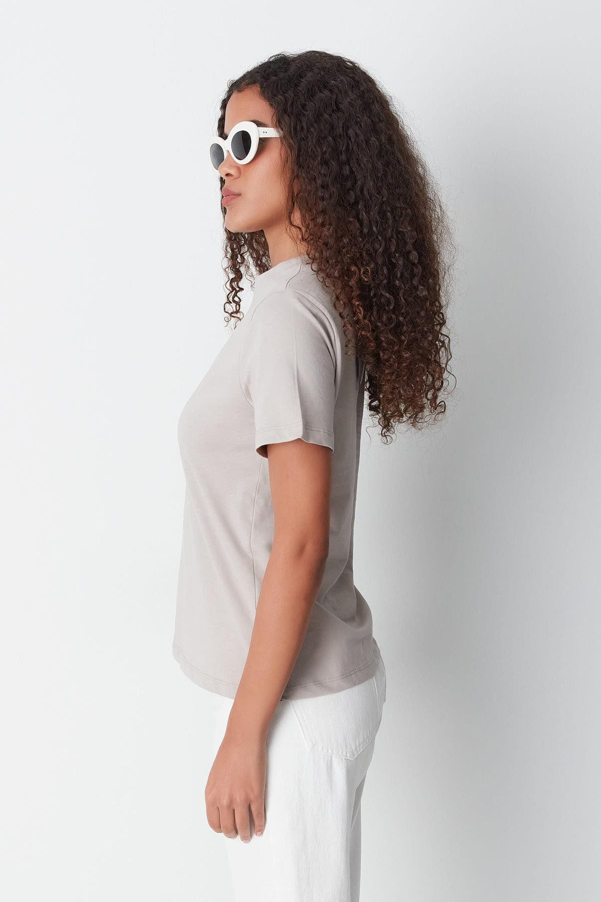 Kurzarm Basic T-Shirt mit Fahrradausschnitt - 2er Pack