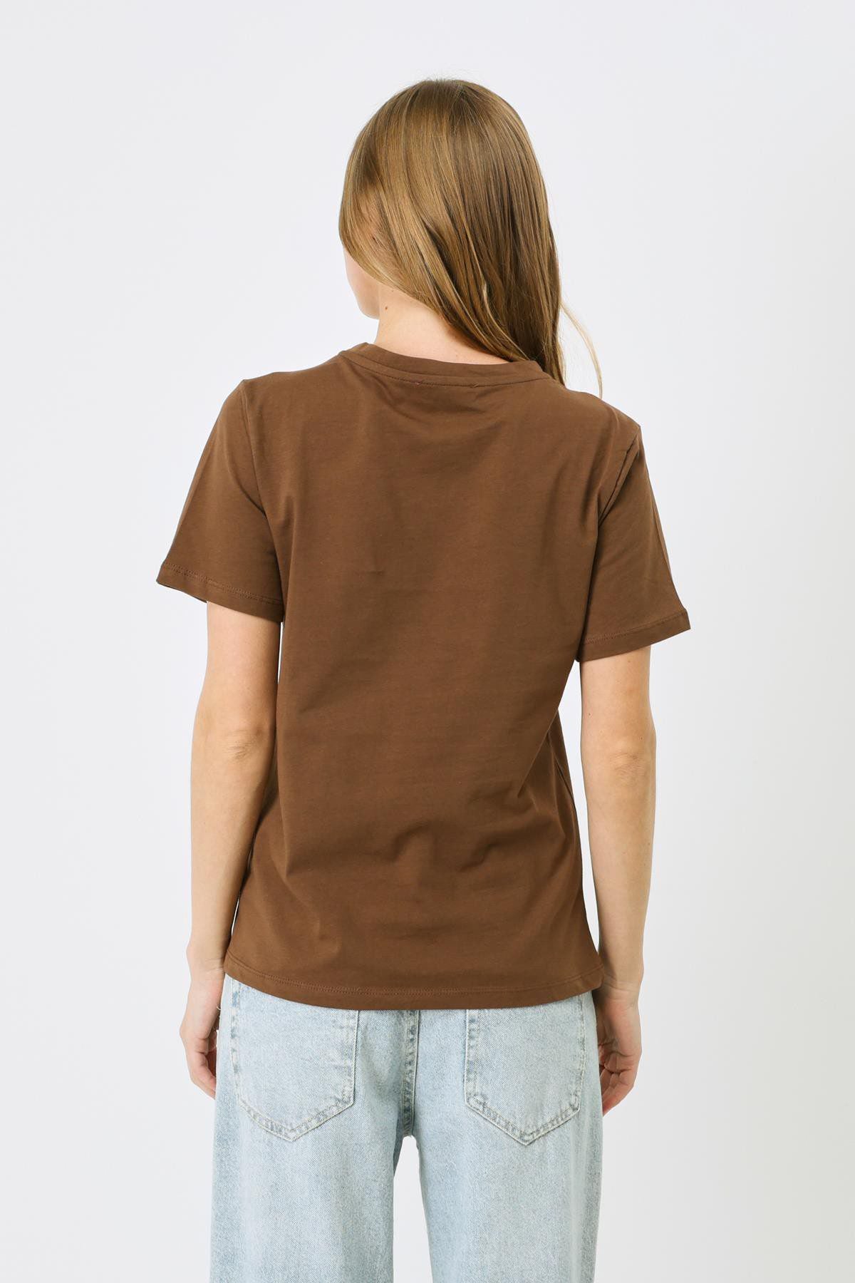 Kurzarm Basic T-Shirt mit Fahrradausschnitt - 2er Pack