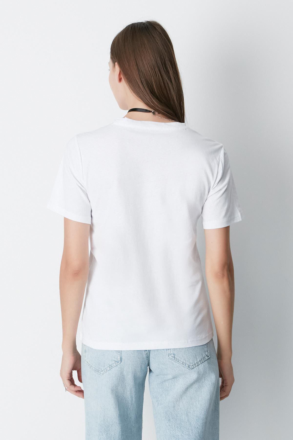 Kurzarm Basic T-Shirt mit Fahrradausschnitt - 2er Pack