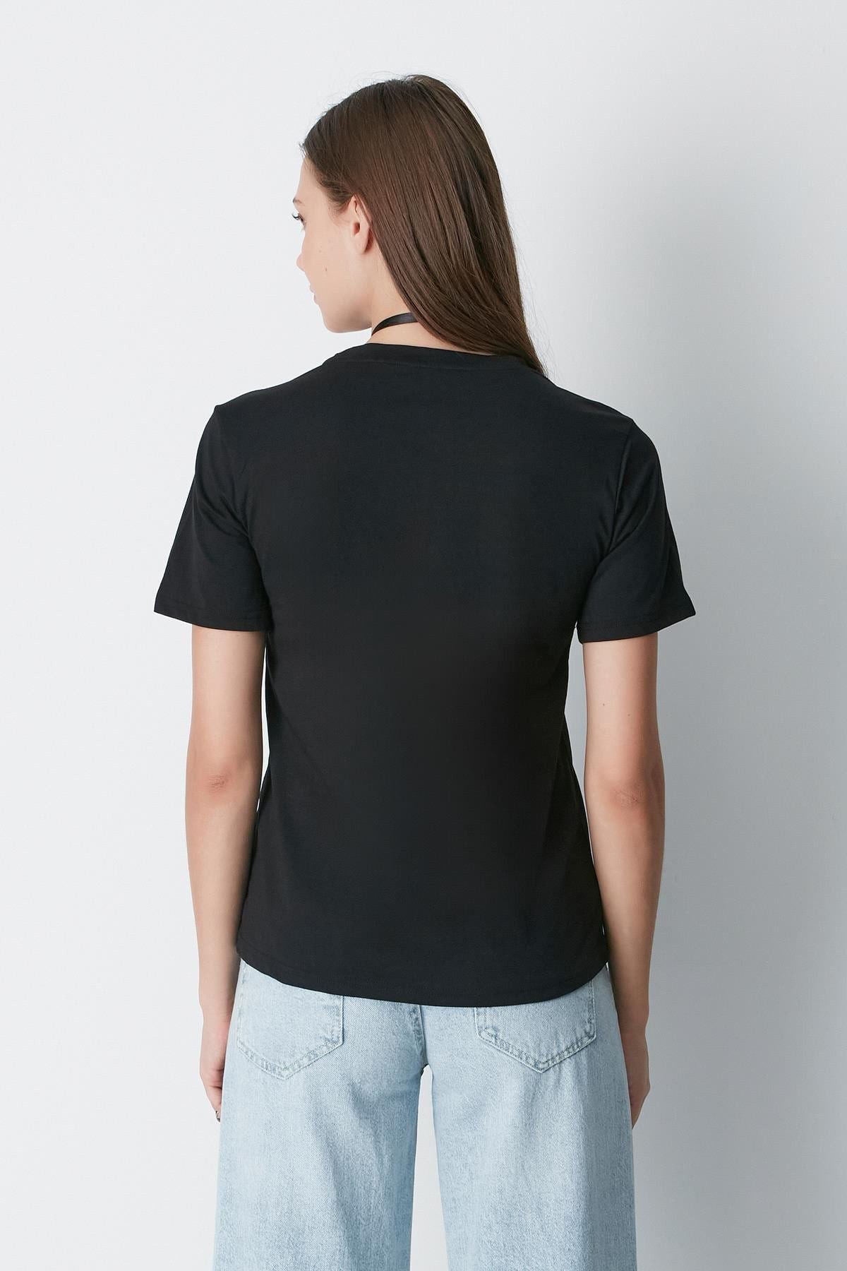 Kurzarm Basic T-Shirt mit Fahrradausschnitt - 2er Pack