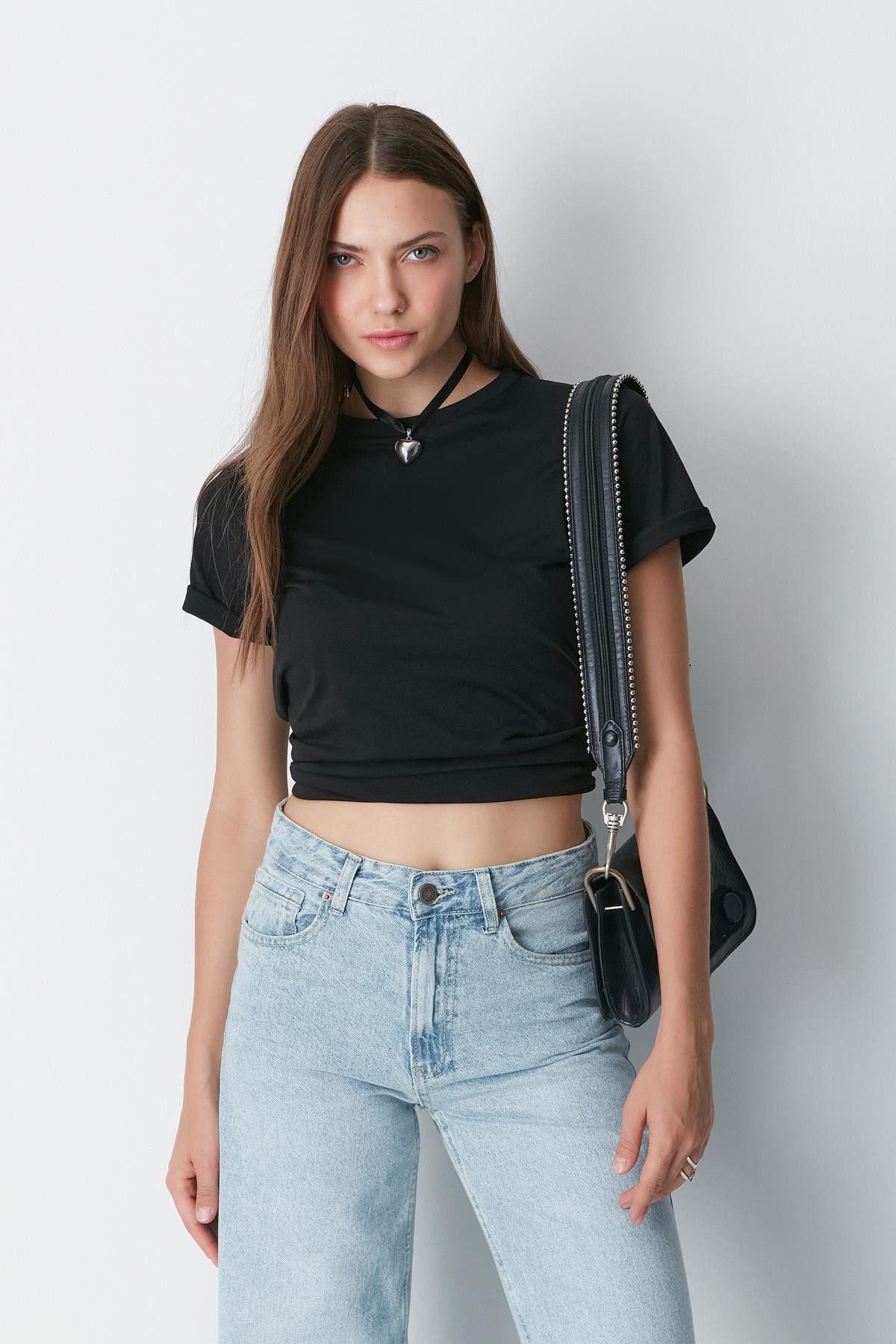 Kurzarm Basic T-Shirt mit Fahrradausschnitt - 2er Pack
