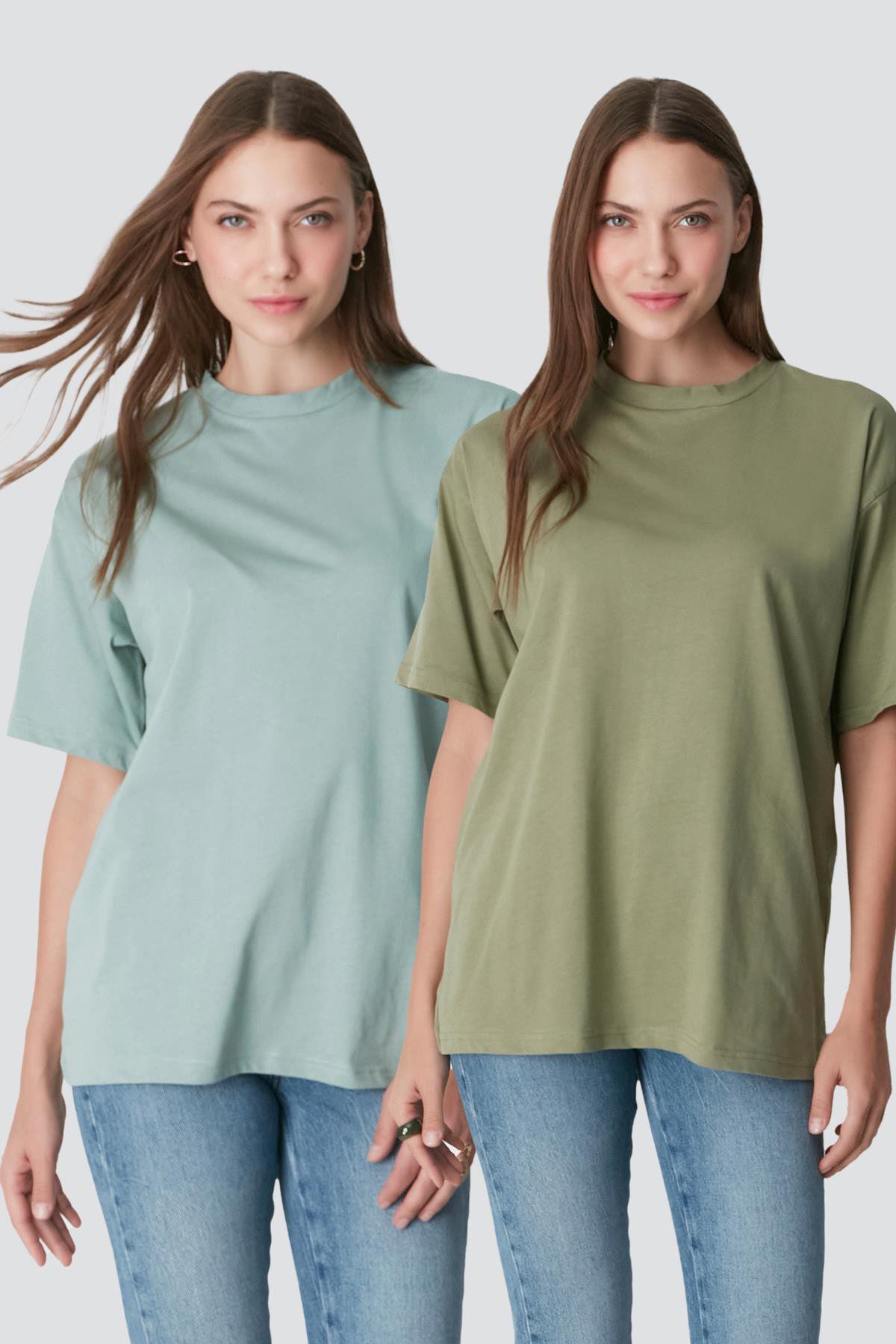 Kurzarm Fahrradkragen 2er-Pack Freizeit T-Shirt