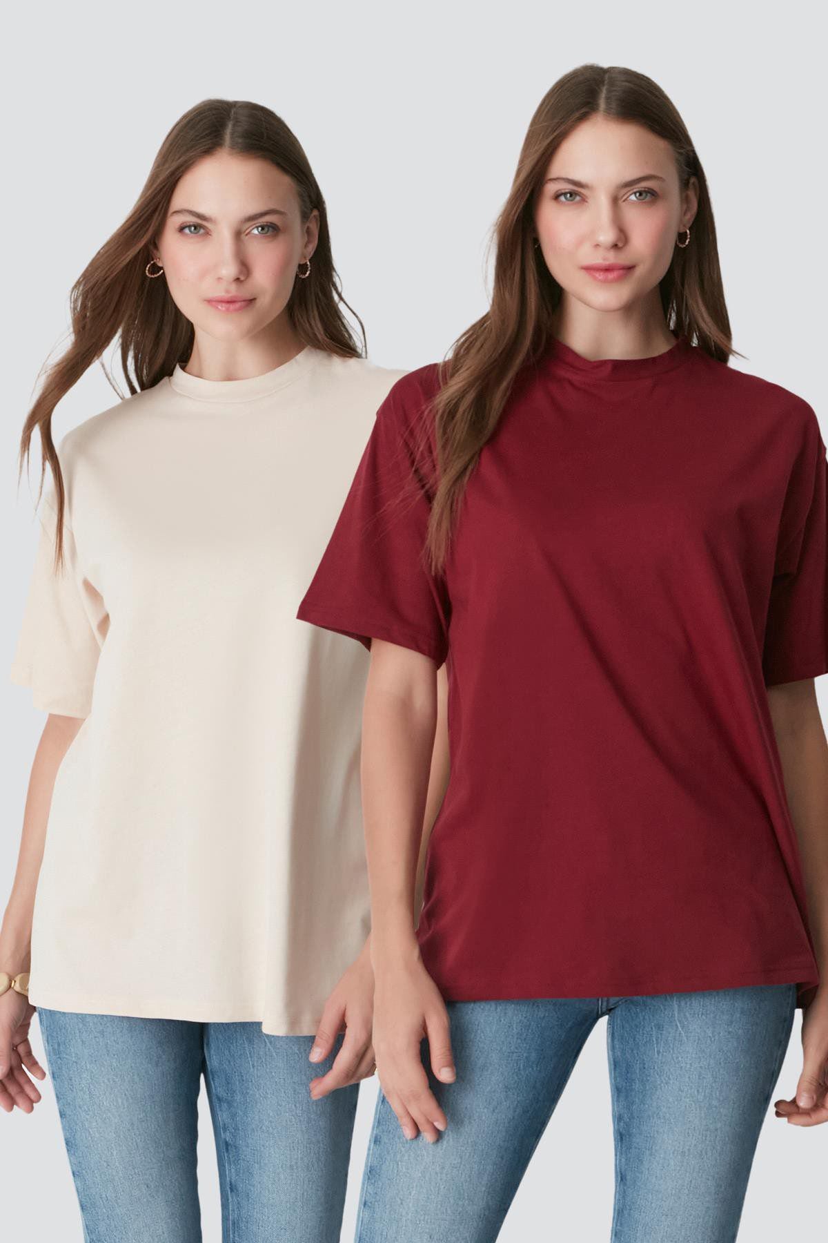 Kurzarm Fahrradkragen 2er-Pack Freizeit T-Shirt