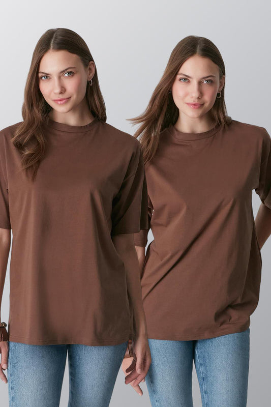 Kurzarm Fahrradkragen 2er-Pack Freizeit T-Shirt