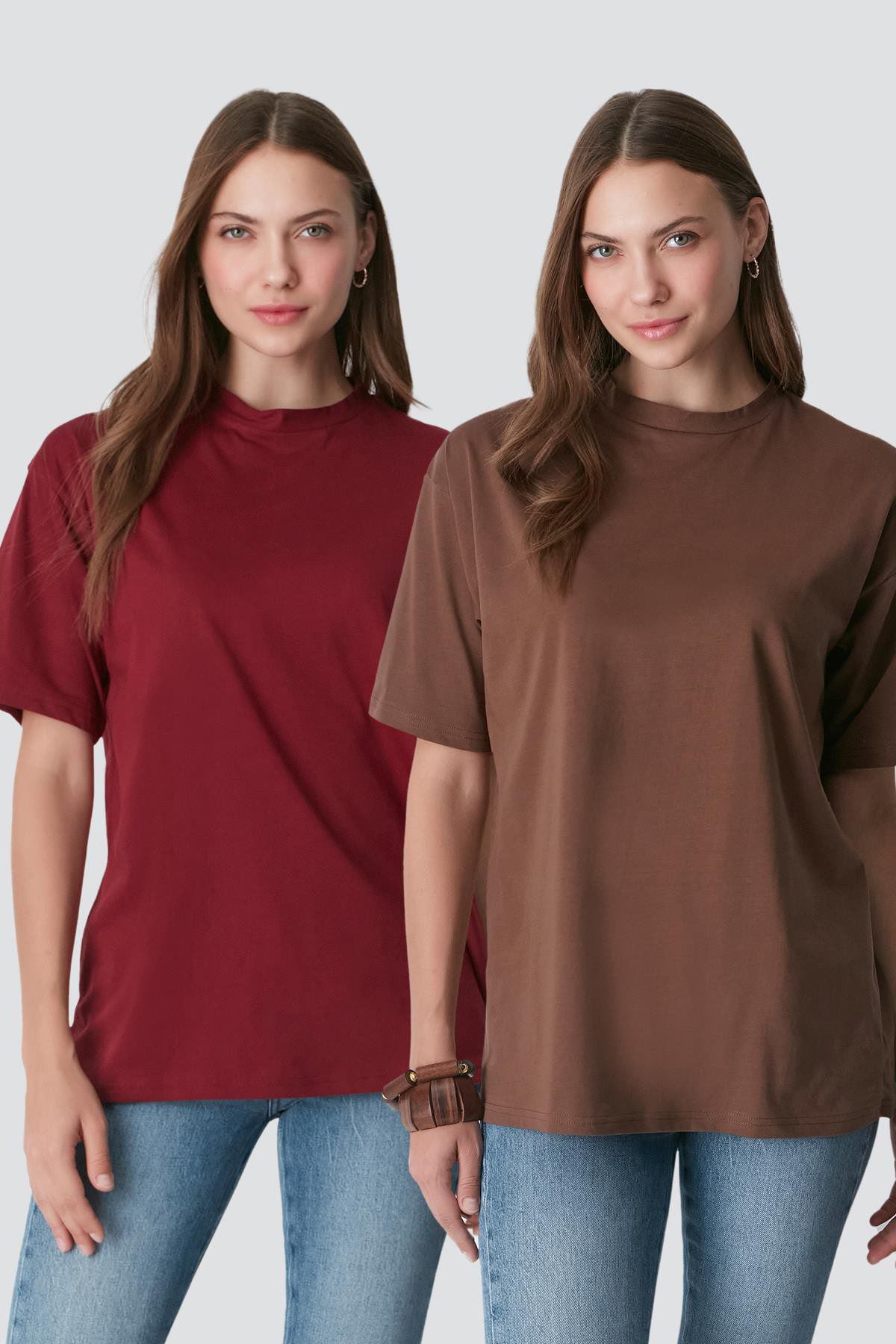 Kurzarm Fahrradkragen 2er-Pack Freizeit T-Shirt
