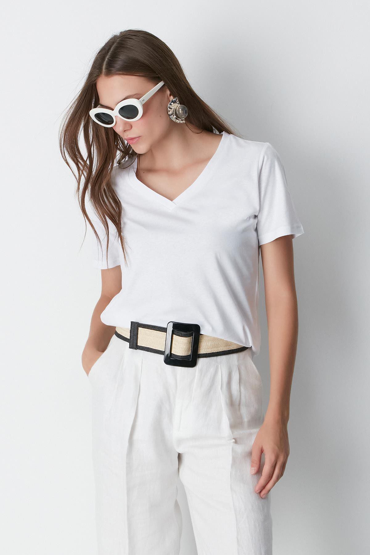 V-Ausschnitt Kurzarm 2er-Pack Basic T-Shirt