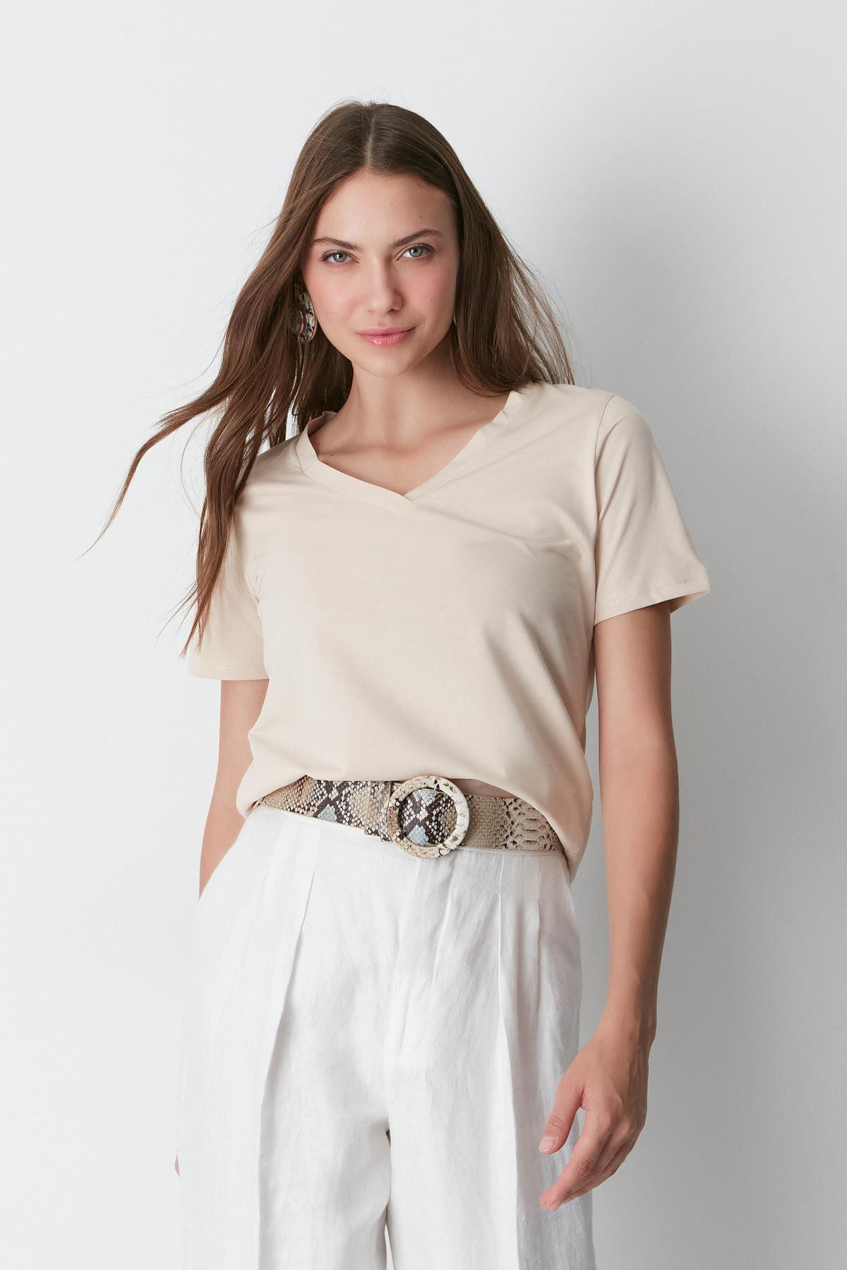 V-Ausschnitt Kurzarm 2er-Pack Basic T-Shirt
