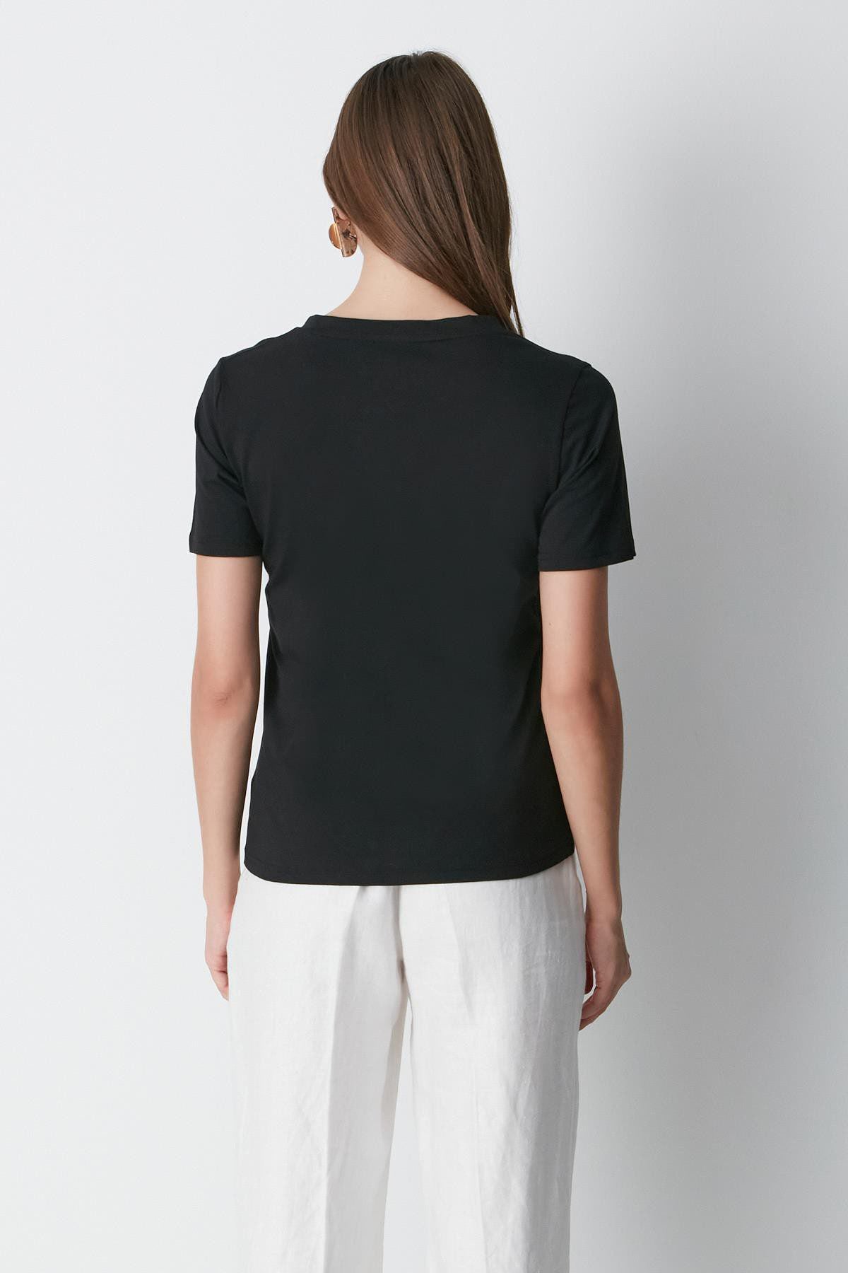 V-Ausschnitt Kurzarm 2er-Pack Basic T-Shirt
