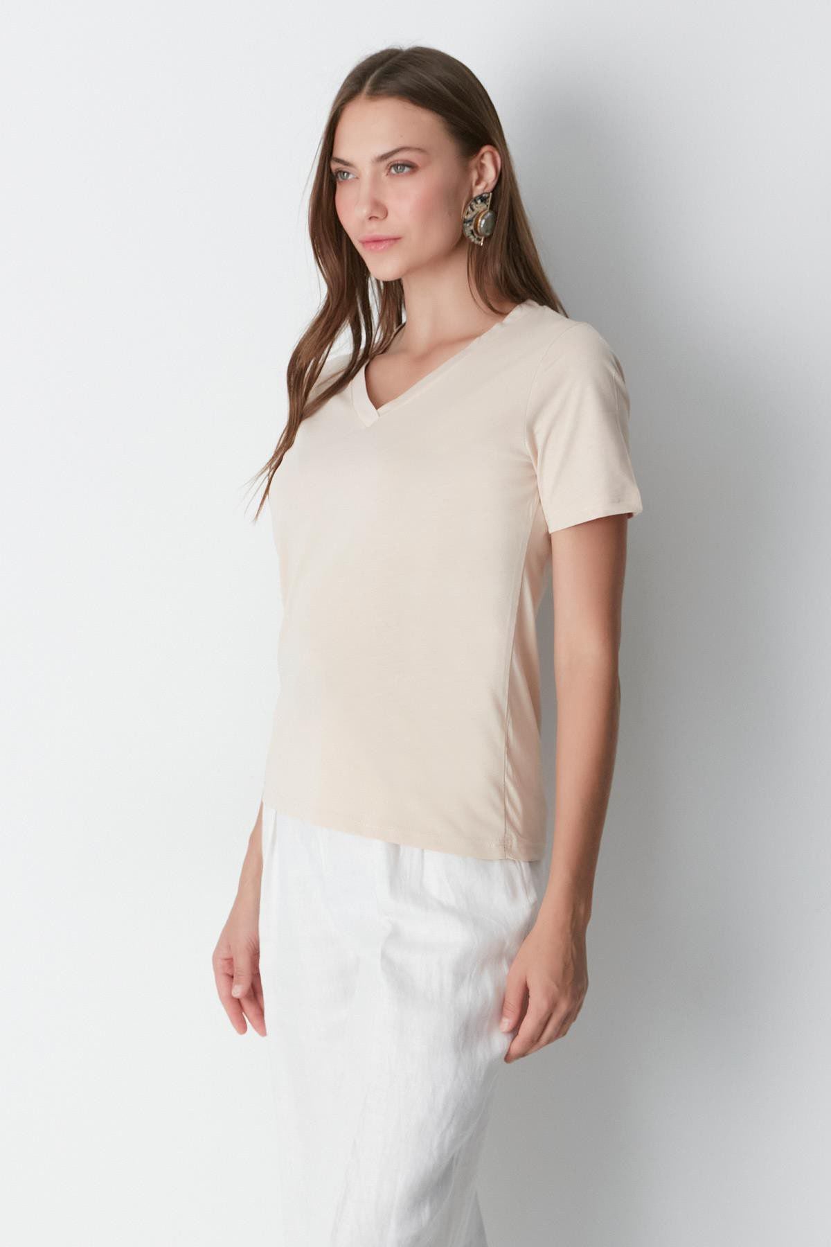 V-Ausschnitt Kurzarm 2er-Pack Basic T-Shirt
