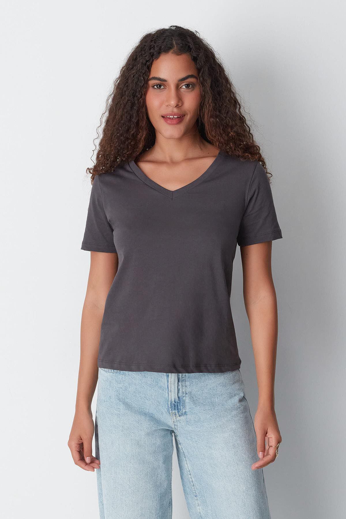 V-Ausschnitt Kurzarm 2er-Pack Basic T-Shirt