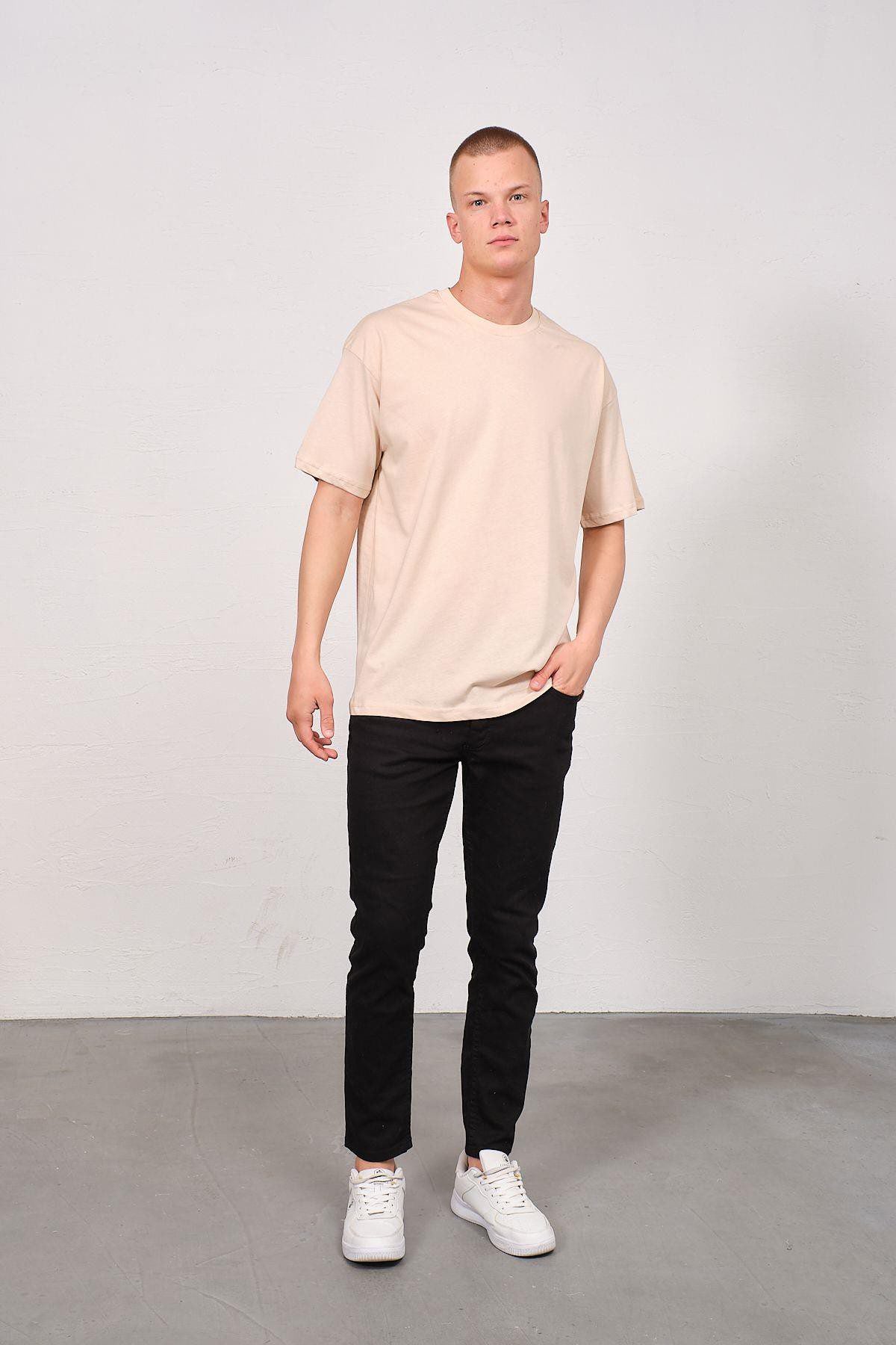 Herren Basic T-Shirt mit Fahrrad-Ausschnitt - 2er Pack