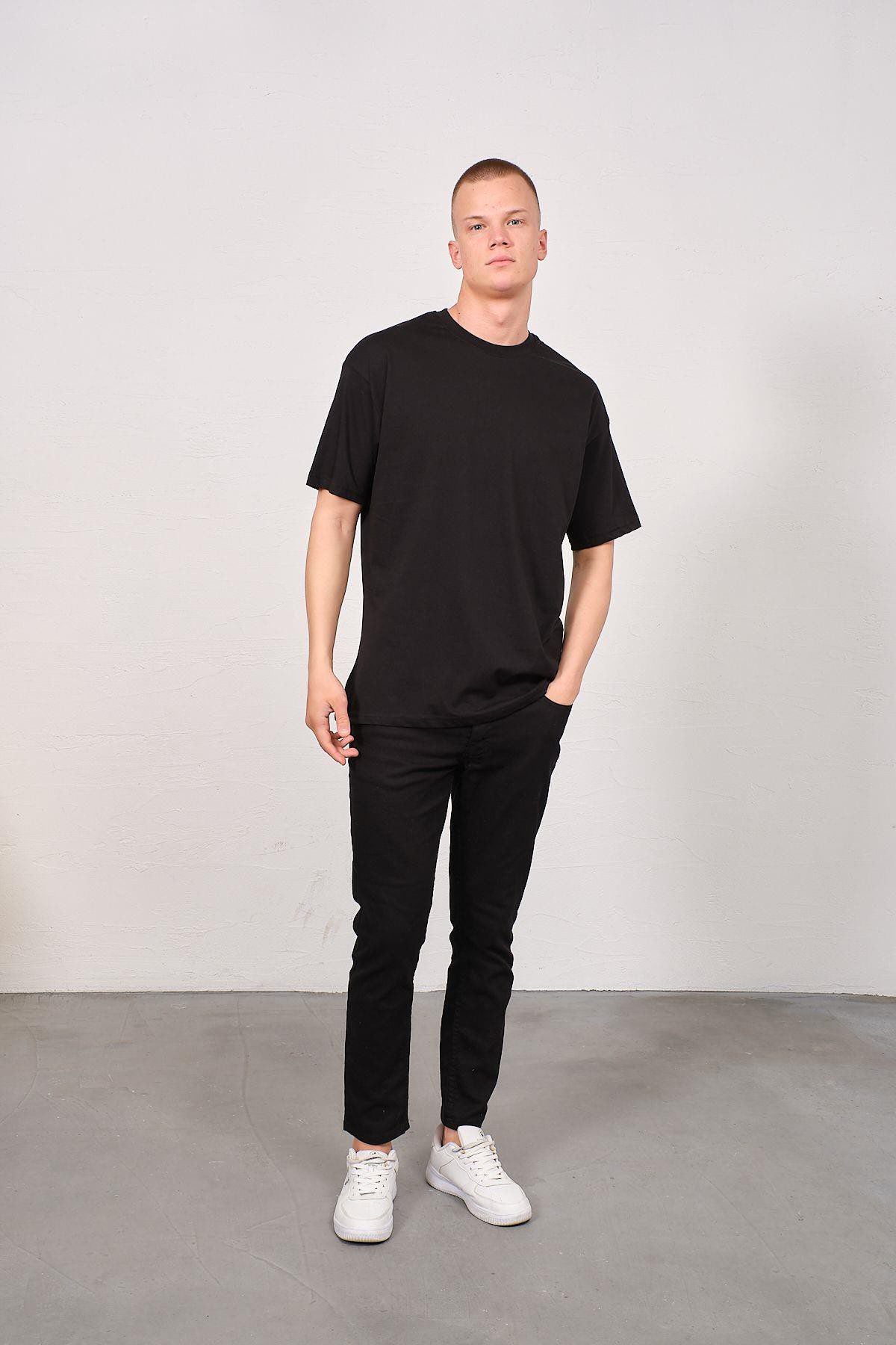 Herren Basic T-Shirt mit Fahrrad-Ausschnitt - 2er Pack