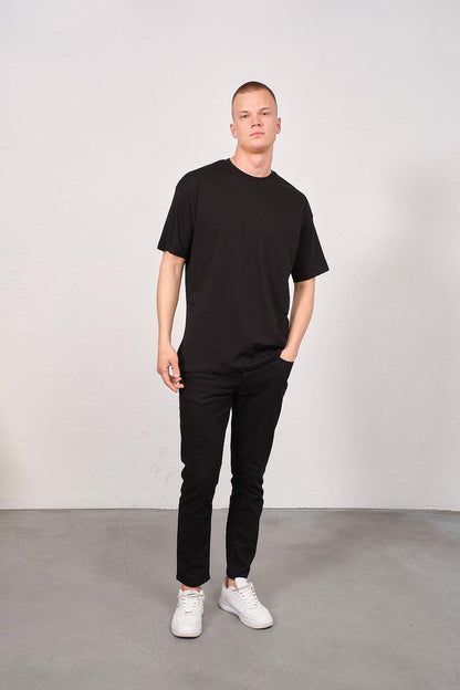 Herren Basic T-Shirt mit Fahrrad-Ausschnitt - 2er Pack