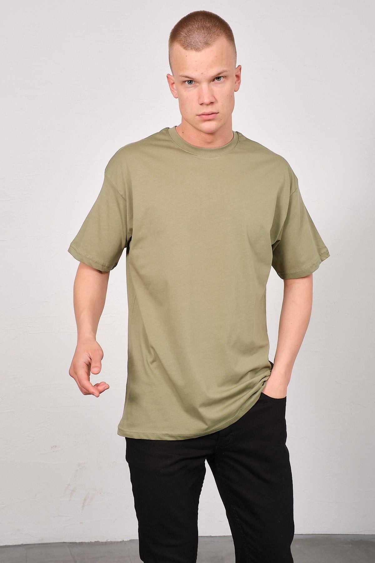 Herren Basic T-Shirt mit Fahrrad-Ausschnitt - 2er Pack