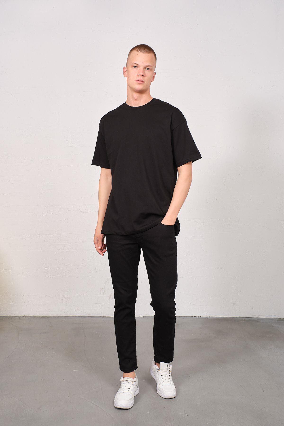 Herren Basic T-Shirt mit Fahrrad-Ausschnitt - 2er Pack
