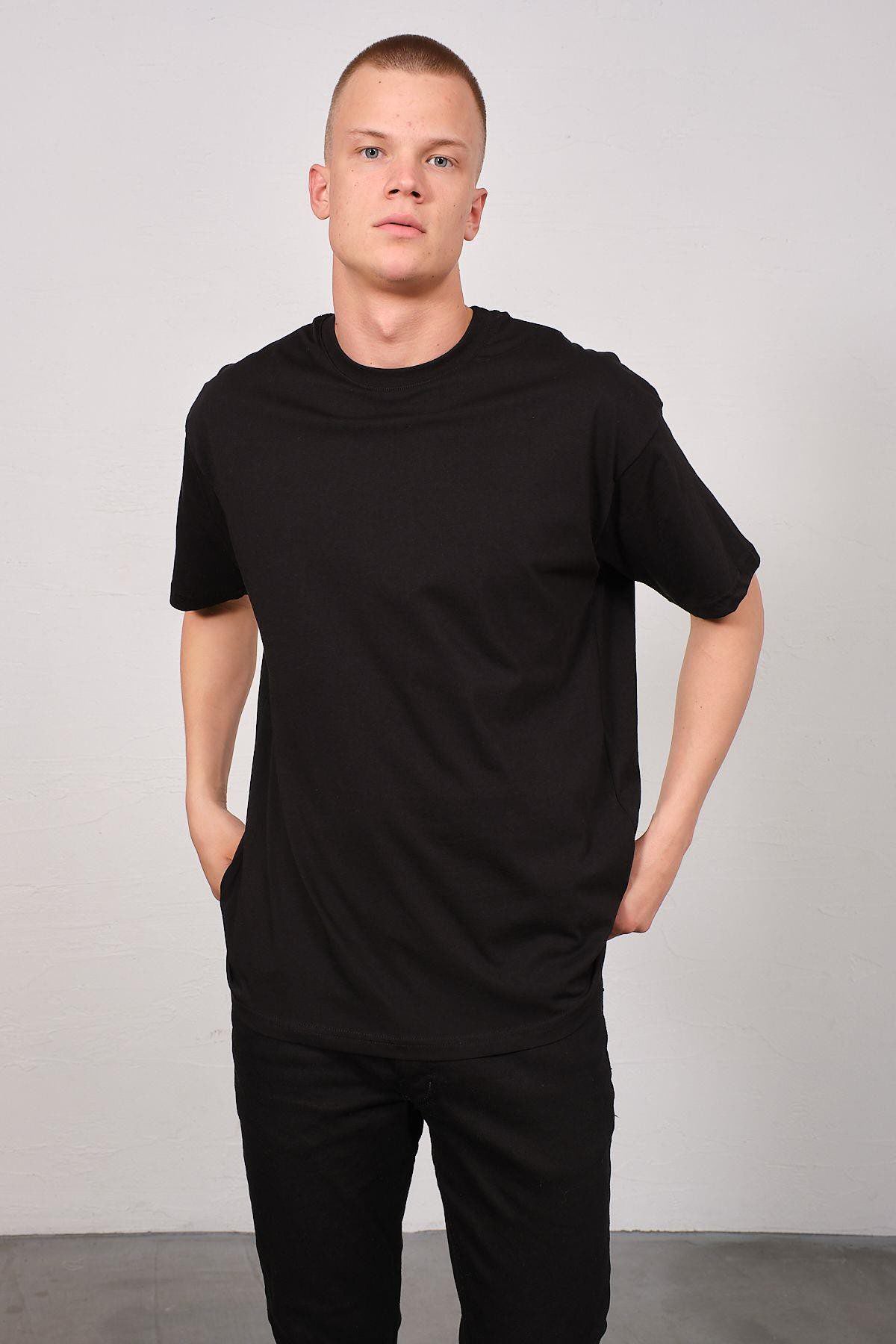 Herren Basic T-Shirt mit Fahrrad-Ausschnitt - 2er Pack