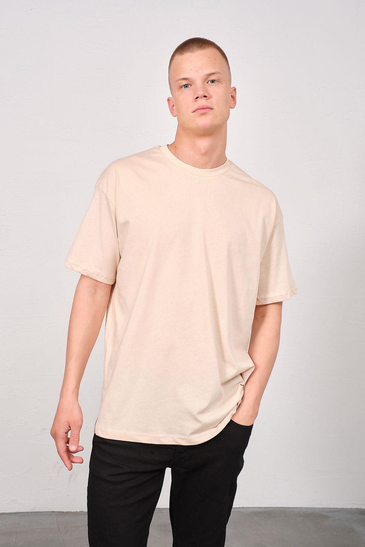 Herren Basic T-Shirt mit Fahrrad-Ausschnitt - 2er Pack