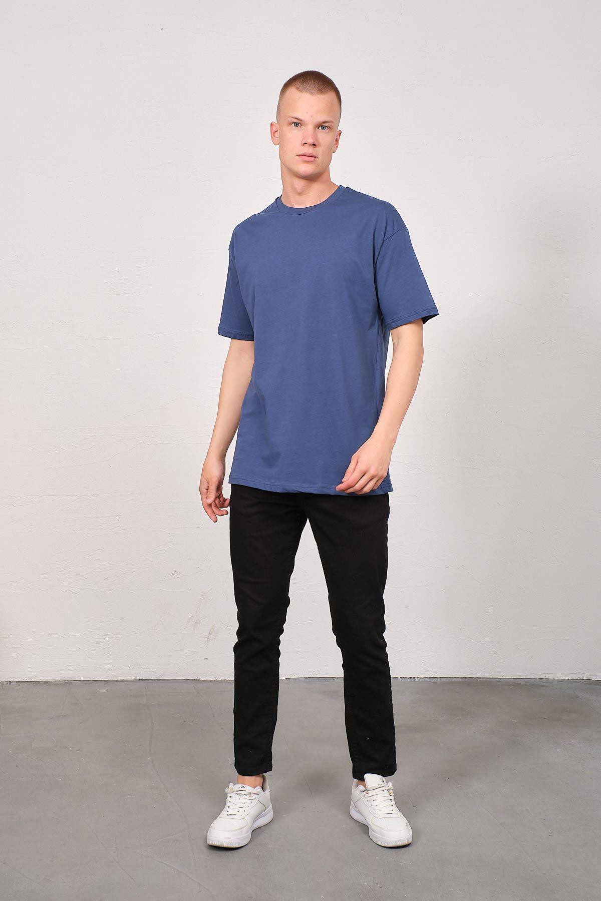 Herren Basic T-Shirt mit Fahrrad-Ausschnitt - 2er Pack