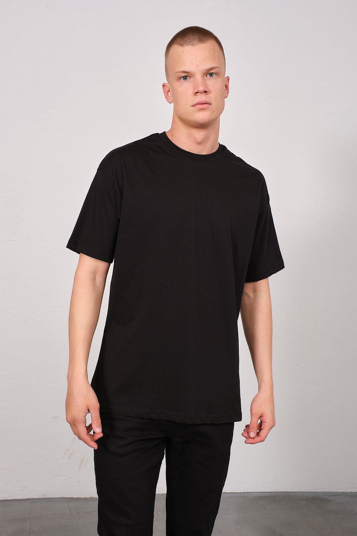Herren Basic T-Shirt mit Fahrrad-Ausschnitt - 2er Pack