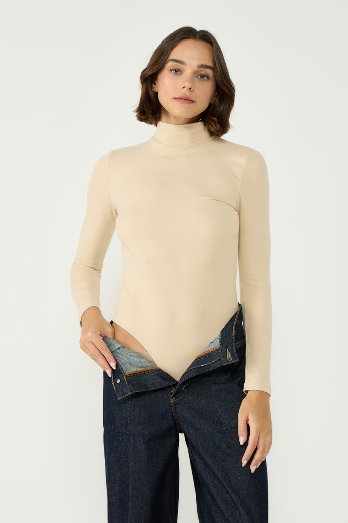 Damen Thermo-Druckknopf-Body