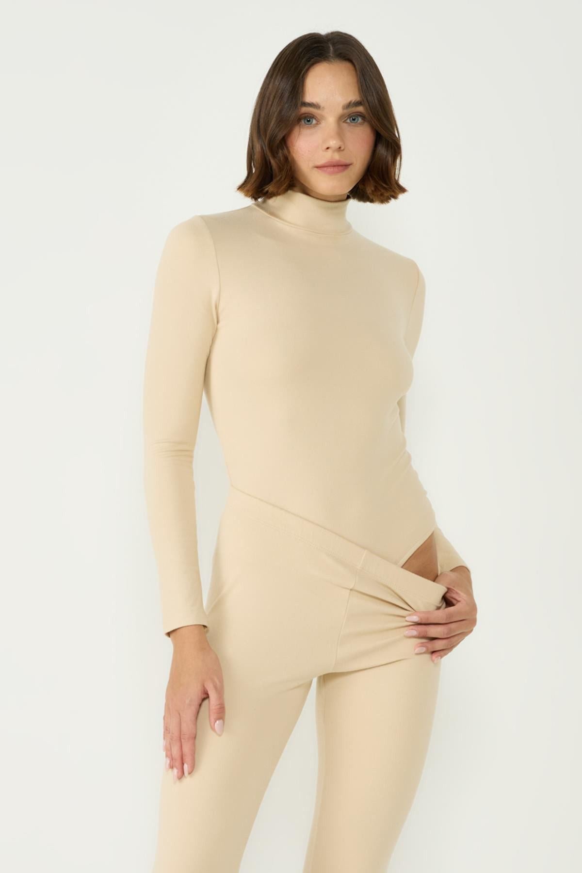 Damen Thermo-Druckknopf-Body