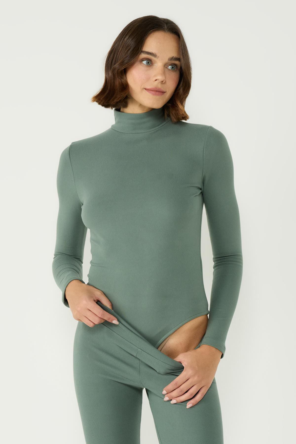 Damen Thermo-Druckknopf-Body