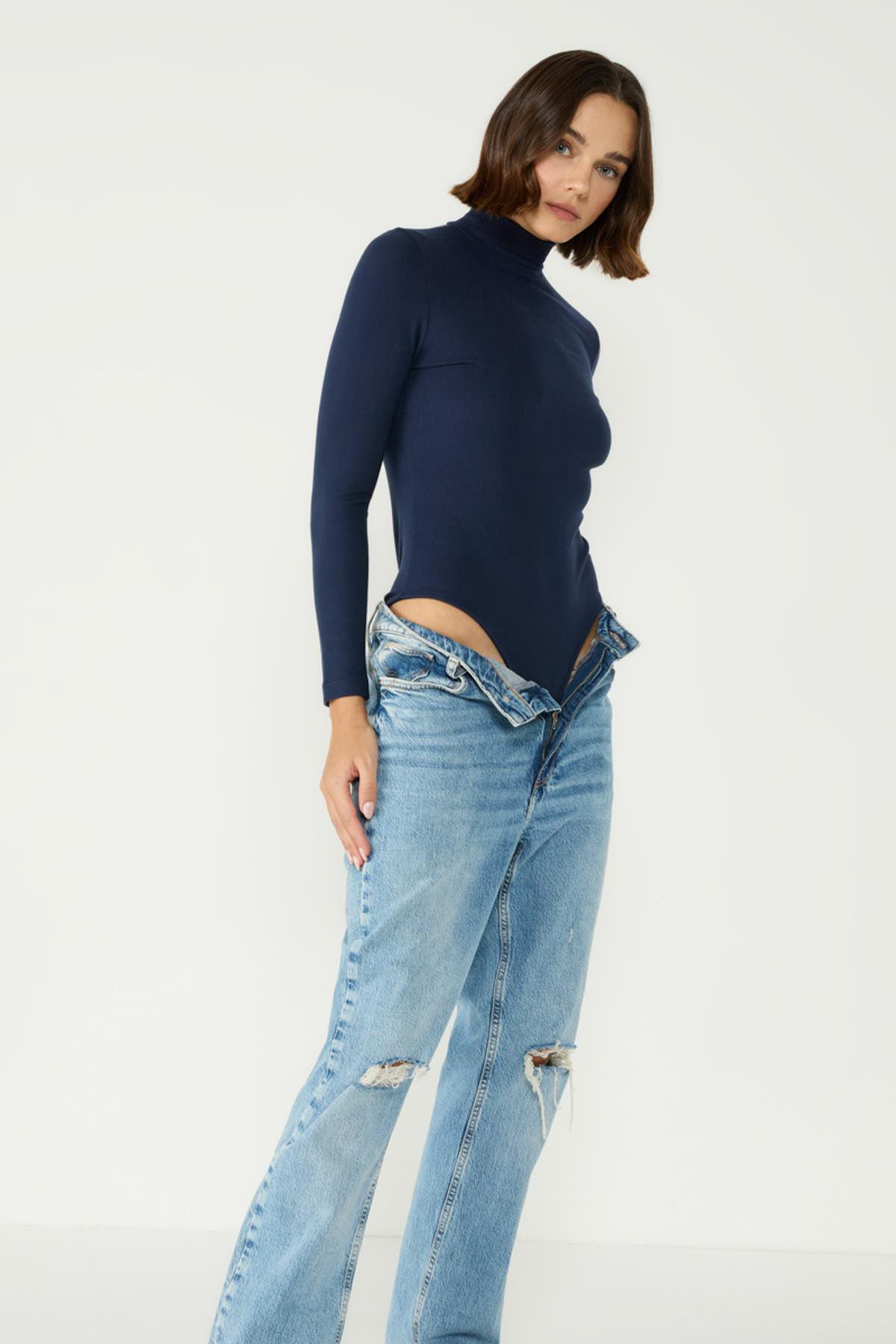 Damen Thermo-Druckknopf-Body