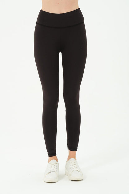 Hochtaillierte Stretch-Strickleggings mit innerem Shapewear