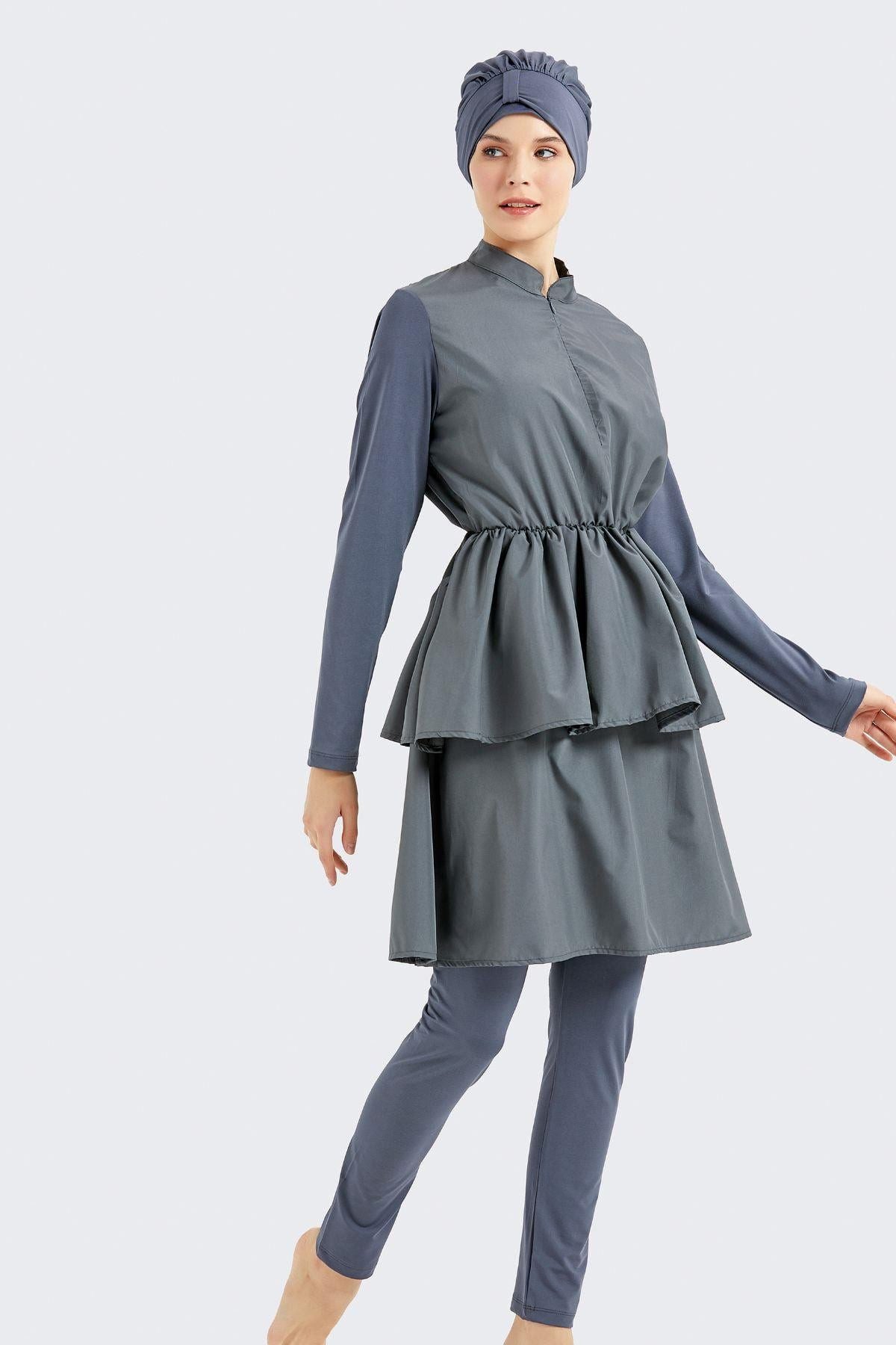 Vollständige Abdeckung 4-teiliger Modest Badeanzug