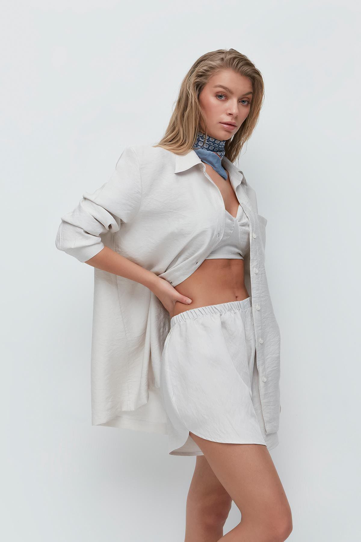 Langarmshirt Kurze Hose 3-teiliges Set