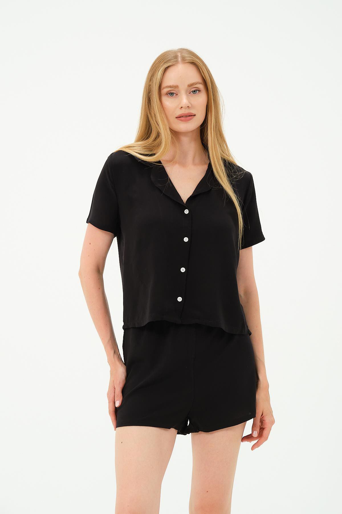 Viskon Hemd Shorts Set