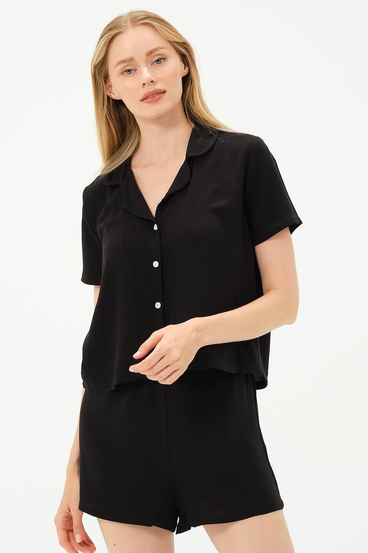 Viskon Hemd Shorts Set