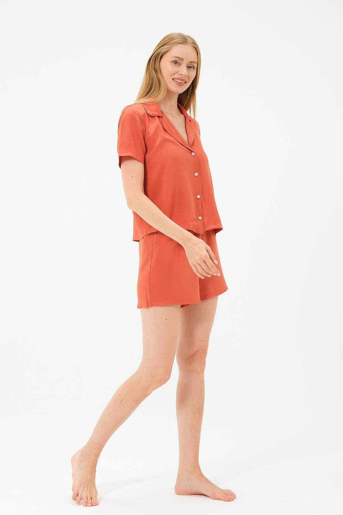 Viskon Hemd Shorts Set