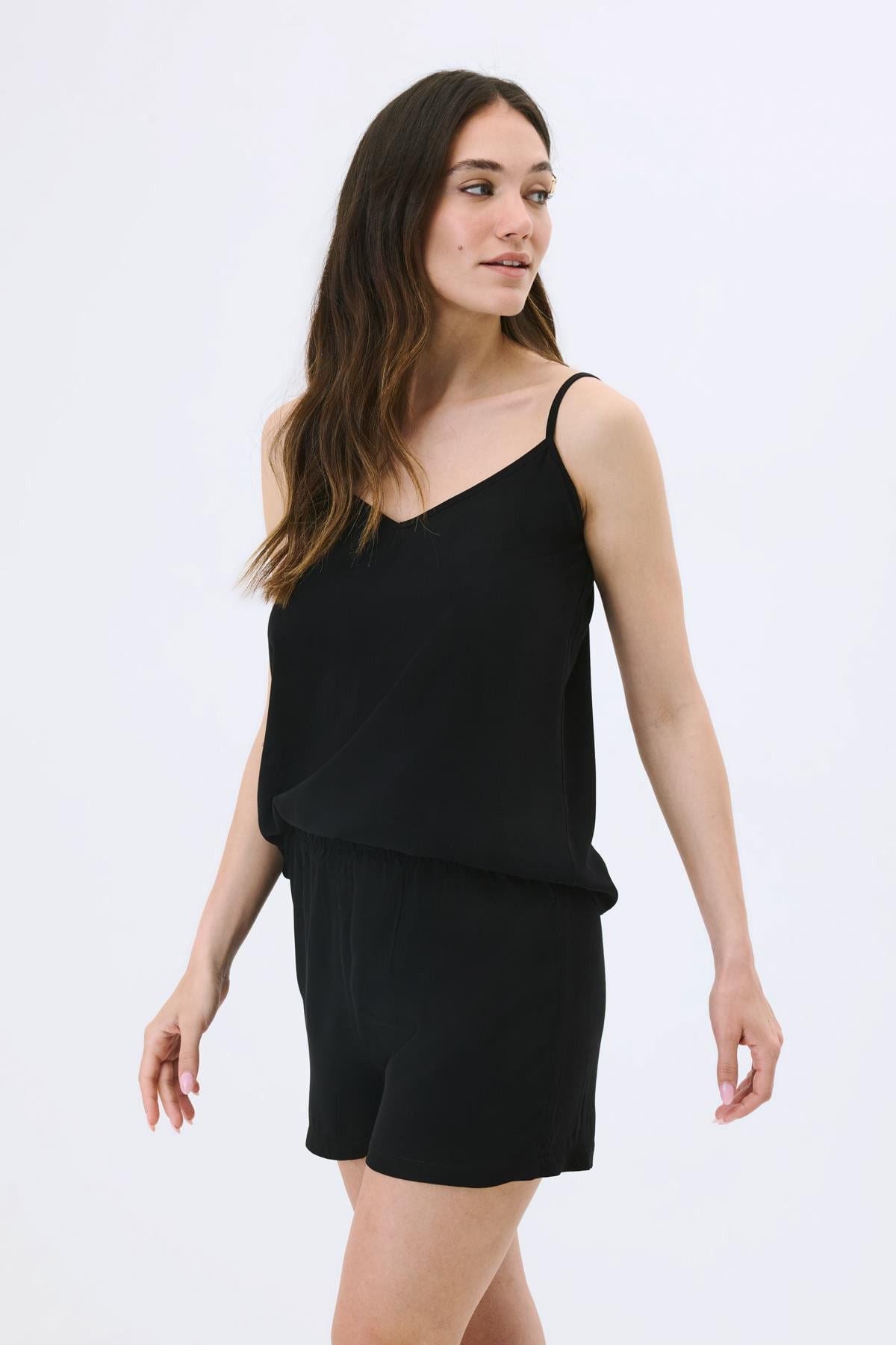 Viskose Pyjama-Set mit Shorts